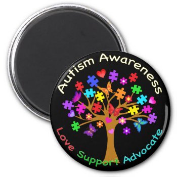 Autism Awareness Tree Magnet by AutismSupportShop at Zazzle