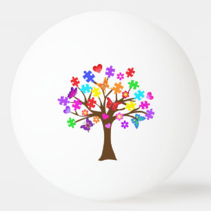 Autism Awareness Tree Ping-Pong Ball