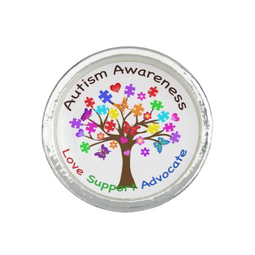 Autism Awareness Tree Ring