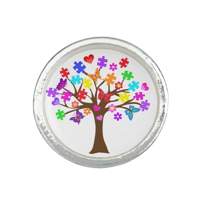 Autism Awareness Tree Ring (Front)