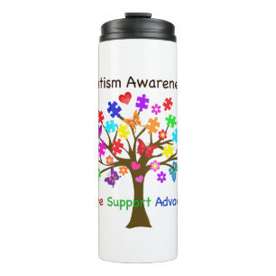 Autism Awareness Tree Thermal Tumbler