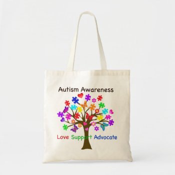 Autism Awareness Tree Tote Bag by AutismSupportShop at Zazzle