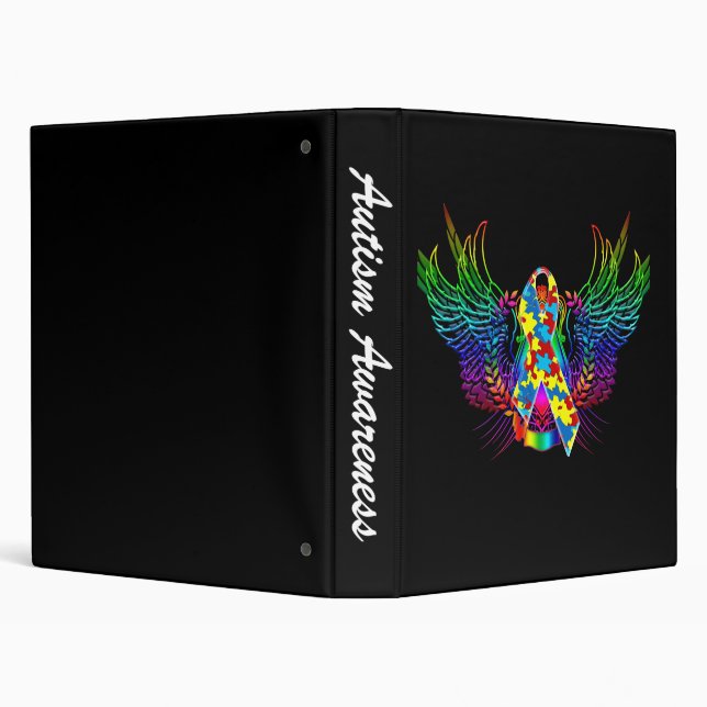 Autism Awareness Tribal 3 Ring Binder (Background)