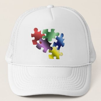 Autism Awareness Trucker Hat by sharpcreations at Zazzle