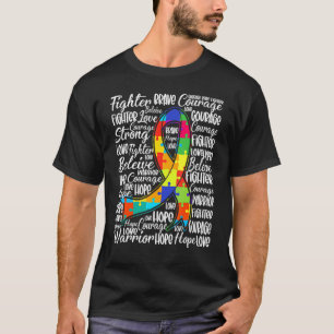 Autism Awareness Tshirt Kindness Puzzle Ribbon Hea
