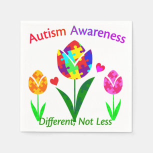 Autism Awareness Tulip Paper Napkins