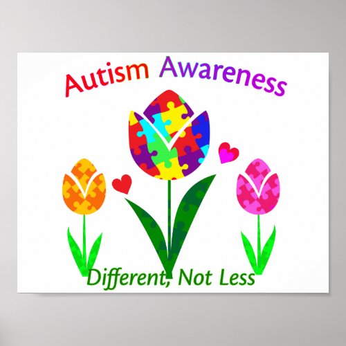 Autism Awareness Tulip Poster