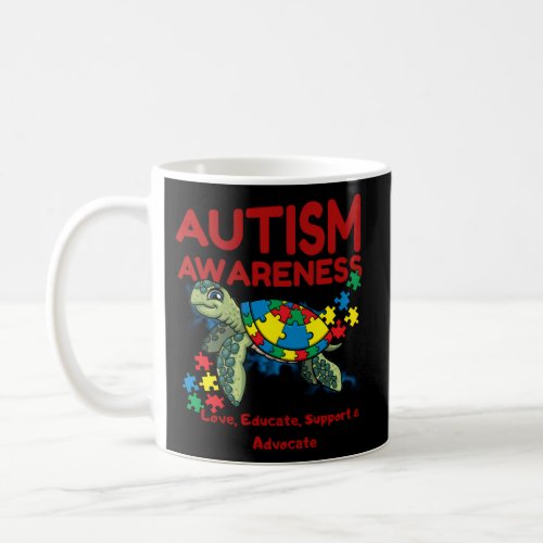 Autism Awareness Turtle Puzzle Mom Teacher Love Coffee Mug