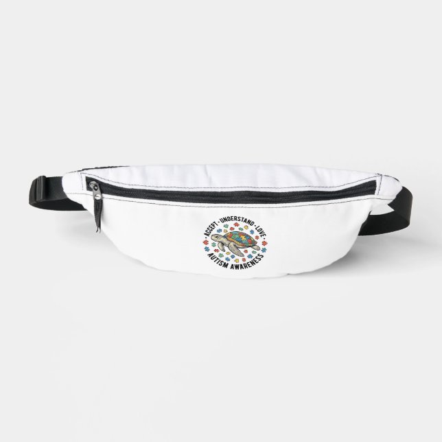 Autism Awareness Turtle Puzzle Vector Design_1 Fanny Pack (Front)