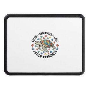 Autism Awareness Turtle Puzzle Vector Design_1 Hitch Cover