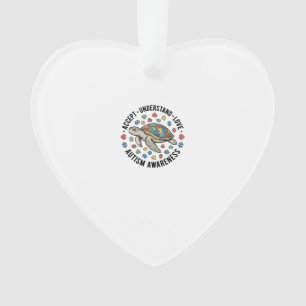 Autism Awareness Turtle Puzzle Vector Design_1 Ornament