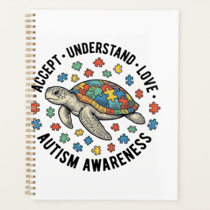 Autism Awareness Turtle Puzzle Vector Design_1 Planner