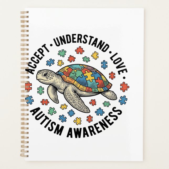 Autism Awareness Turtle Puzzle Vector Design_1 Planner (Front)