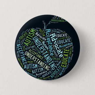 Autism Awareness Umbrella Products Dark Pinback Button