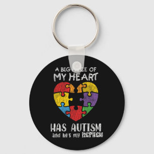 Autism Awareness Uncle Aunt Family Autistic Kids A Keychain