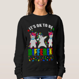 Autism Awareness Unicorn Face Mask It S Ok To Be D Sweatshirt