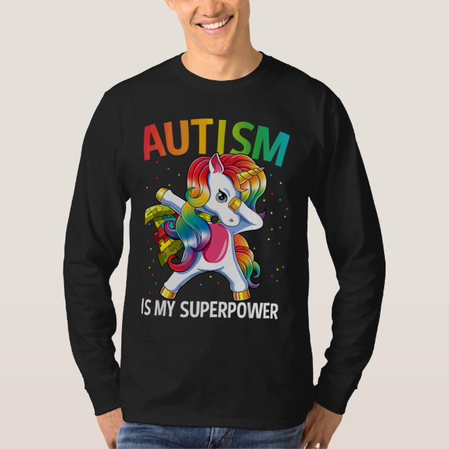 Autism Awareness Unicorn Superpower T-Shirt (Front)