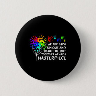 Autism Awareness Unique Masterpiece Cool Parents K Button