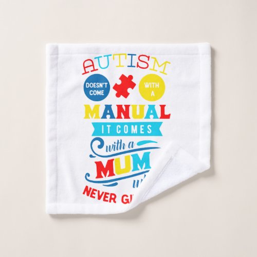 Autism Awareness Wash Cloth
