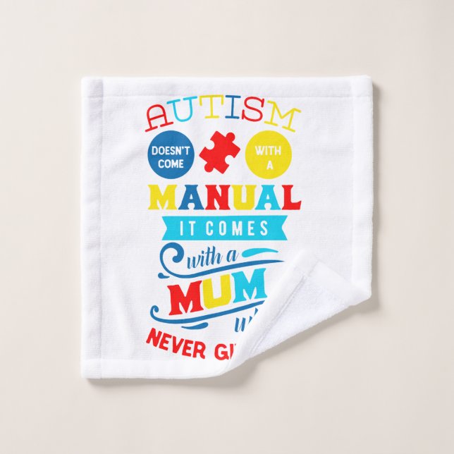 Autism Awareness Wash Cloth (Wash Cloth)