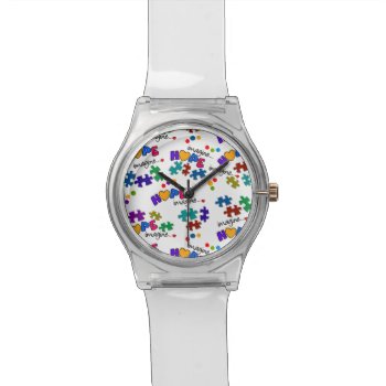 Autism Awareness Watch by gailg1957 at Zazzle