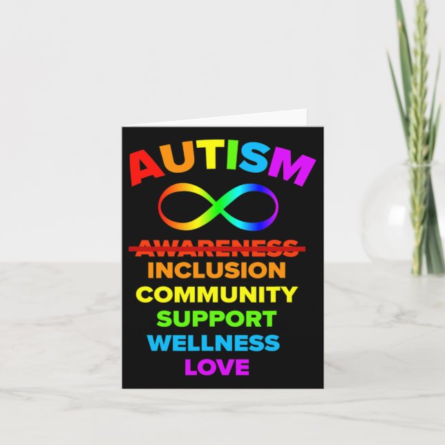 Autism Awareness We Really Need Inclusion Love Sup Card (Front)