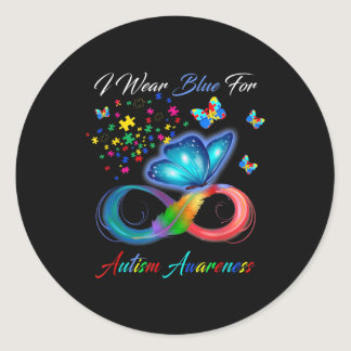 Autism Awareness - Wear Blue For Autism Awareness Classic Round Sticker
