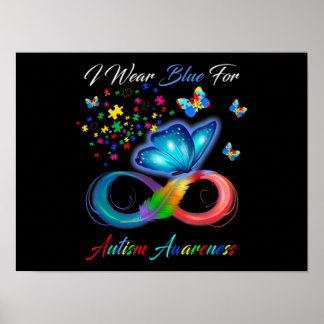 Autism Awareness - Wear Blue For Autism Awareness Poster