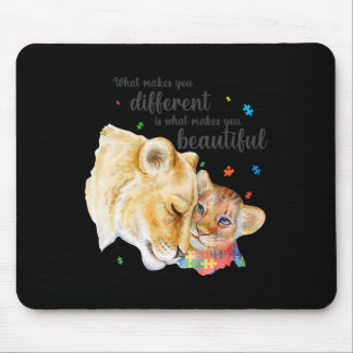 Autism Awareness What Makes You Different Lion Mom Mouse Pad