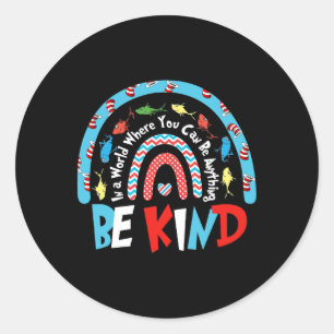 Autism Awareness Why Fit In Doctor Teacher Cat In  Classic Round Sticker