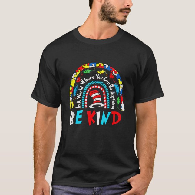 Autism Awareness Why Fit In Doctor Teacher Cat In  T-Shirt (Front)