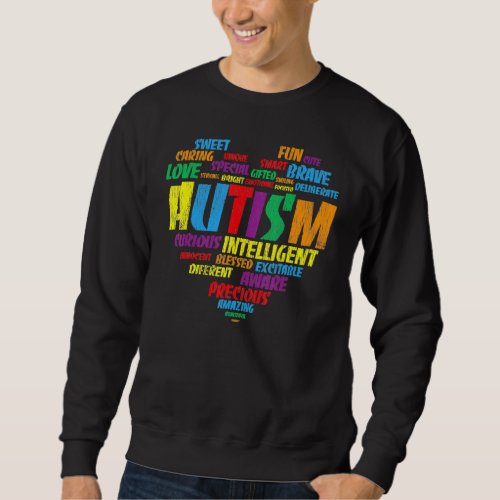 Autism Awareness  Women Heart Support Autistic Kid Sweatshirt