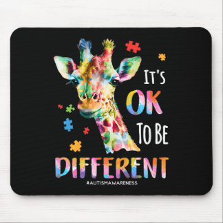 Autism Awareness Women Kid Its Ok To Be Different  Mouse Pad