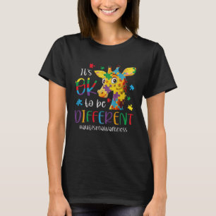 Autism Awareness Women Kid Its Ok To Be Different T-Shirt