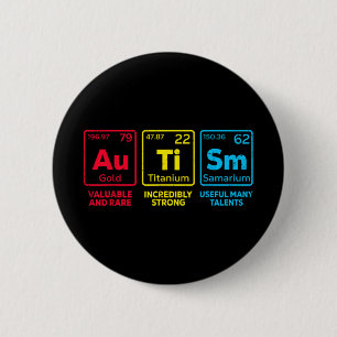 Autism Awareness Women Men Kids Mom Elements Perio Button