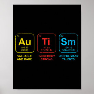 Autism Awareness Women Mom Kids Acceptance Sunflow Poster