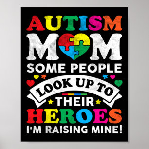 Autism Awareness Women Mom Mother's Day Proud Auti Poster