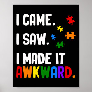 Autism Awareness Women Support Asperger Men Autist Poster