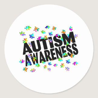 Autism Awarness Classic Round Sticker