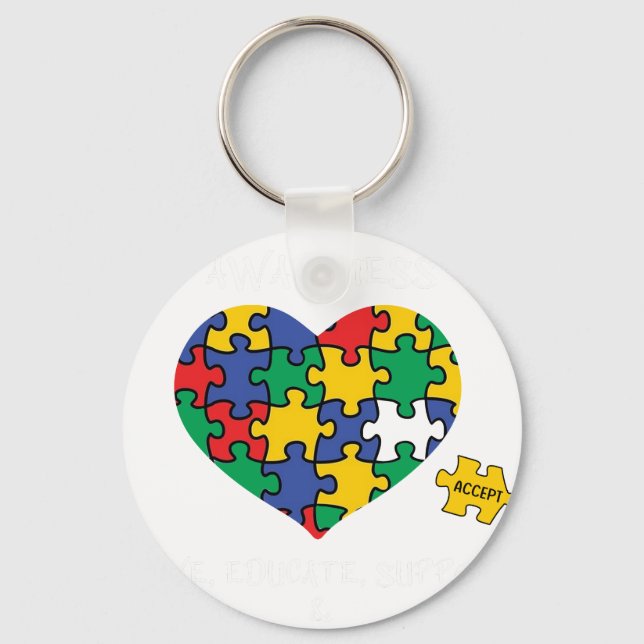 autism awearnes keychain (Front)