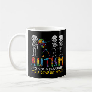 Autism Awerness - Skeleton Dabbing Autistic Kids A Coffee Mug