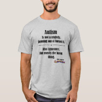 autism bacon tragedy light front logo T-Shirt