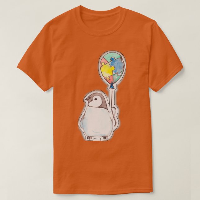 Autism Ballon Penguin T-Shirt (Design Front)