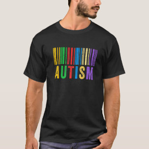 Autism Barcode Autism Awareness Dad Mom Kids Autis T-Shirt