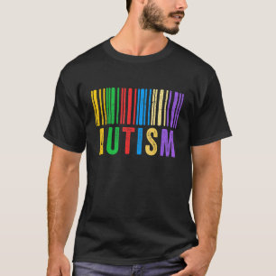 Autism Barcode Autism Awareness Dad Mom Kids Autis T-Shirt