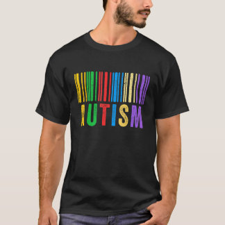 Autism Barcode Autism Awareness Dad Mom Kids Autis T-Shirt