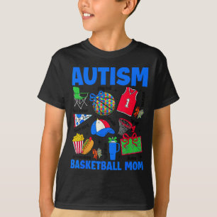 Autism basketball mom mama autism awareness T-Shirt