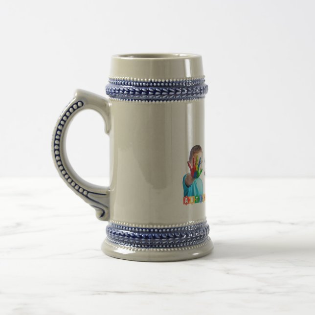 Autism Beer Stein (Left)