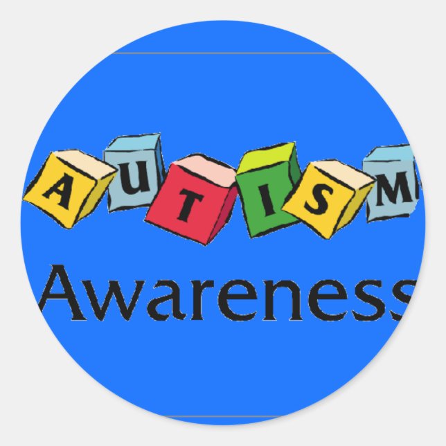 Autism-blocks Classic Round Sticker (Front)