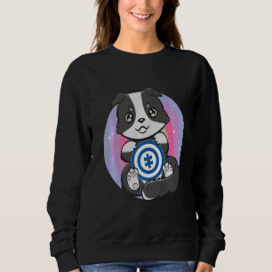 Autism Border Collie Puzzle Piece Cute Herding Dog Sweatshirt
